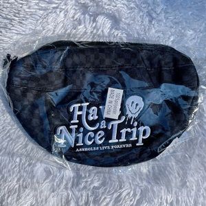 Linda Finegold ALF black checkered fanny pack